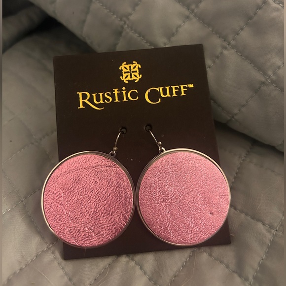 Rustic Cuff Pink Lambskin Earrings- Never Worn - Picture 3 of 6